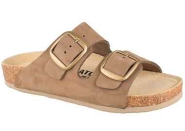 Γυναικείες Ανατομικές Δερμάτινες Παντόφλες | VESNA | 880410 | Άμμου - Vesna - 